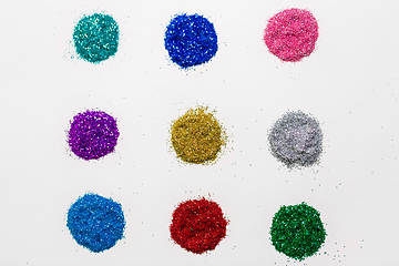 Image showing set of glitters on white background