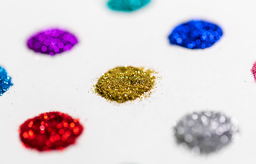 Image showing set of glitters on white background