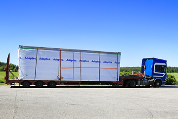 Image showing Oversize Load Transport of Prefabricated House Module