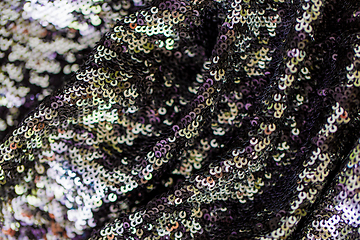 Image showing shimmering fabric with sequins background