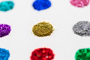 Image showing set of glitters on white background