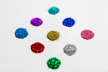 Image showing set of glitters on white background