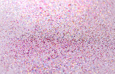 Image showing multicolored glitters on white background