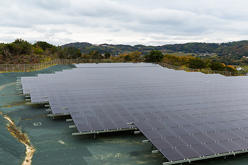 Image showing Solar energy panel at countryside