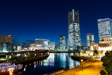 Image showing Yokohama city at night