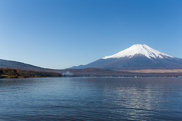 Image showing Mount Fuji and Lake Yamanaka