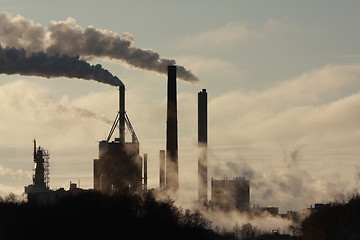 Image showing Factory and smoke