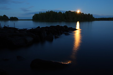 Image showing Moon rising