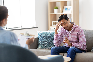 Image showing man and psychologist at psychotherapy session