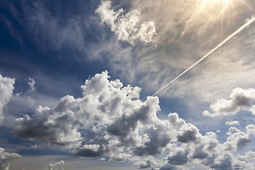 Image showing huge cumulus clouds