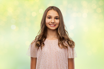 Image showing smiling young teenage girl in party dress