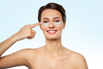 Image showing beautiful young woman with under-eye patches