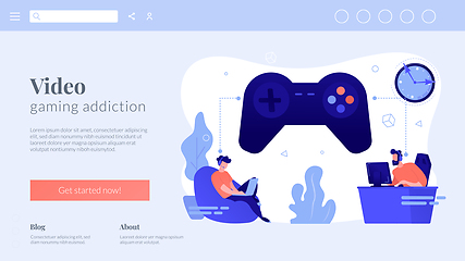 Image showing Gaming disorder concept landing page.