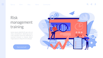 Image showing Risk managementconcept landing page.