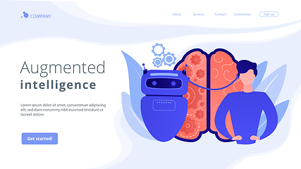 Image showing Augmented intelligence concept landing page.