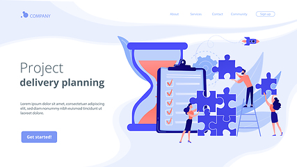Image showing Project delivery concept landing page