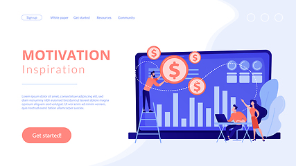 Image showing Data monetization concept landing page.