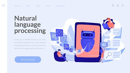 Image showing Natural language processing concept landing page.