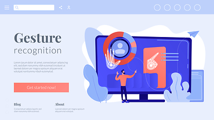 Image showing Gesture recognition concept landing page.