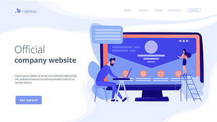 Image showing Corporate website concept landing page.