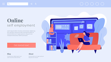 Image showing Freelance work concept landing page