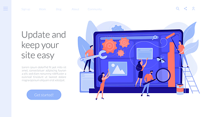 Image showing Website maintenance concept landing page