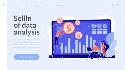 Image showing Data monetization concept landing page.