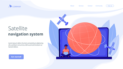 Image showing Global web connection concept landing page.
