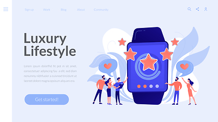 Image showing Luxury smartwatch concept landing page.