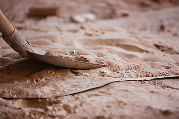 Image showing Close up of hand of repairman, professional builder working indoors, repairing