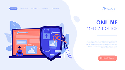 Image showing Media content control concept landing page