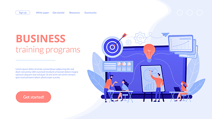 Image showing Business incubator concept landing page.