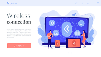 Image showing Bluetooth connection concept landing page.