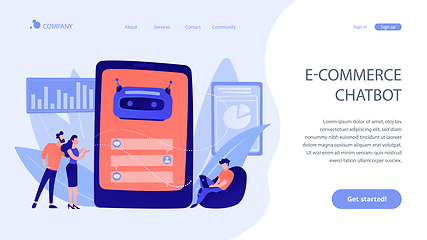 Image showing Chatbot customer serviceconcept landing page.
