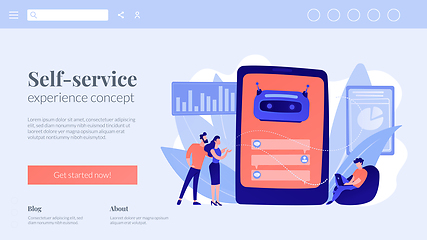 Image showing Chatbot customer serviceconcept landing page.