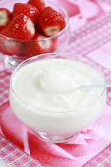 Image showing White yogurt