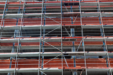 Image showing building under construction with scaffolding