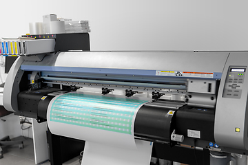 Image showing large format printer in printing house