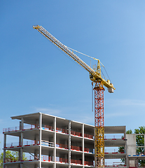 Image showing building crane on construction site