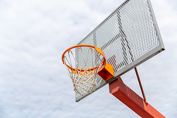 Image showing outdoor basketball hoop