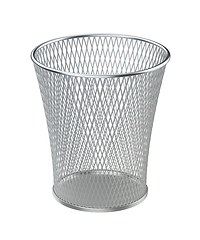 Image showing Silver wastepaper basket