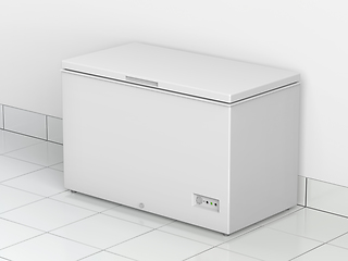 Image showing White deep freezer