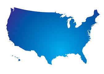 Image showing north america blue map