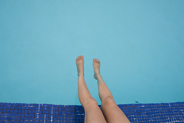 Image showing Refreshing at the pool