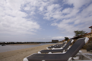 Image showing Beach chairs