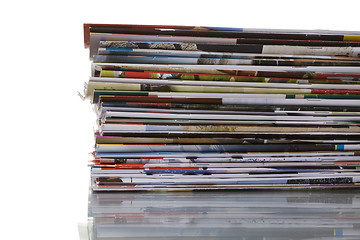 Image showing Stack of magazines