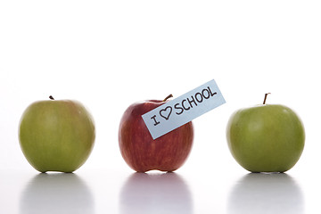 Image showing Apples for school