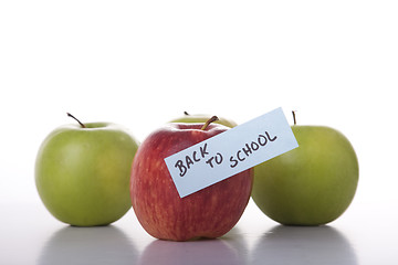 Image showing Apples for school