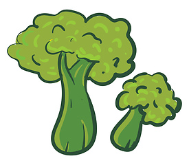 Image showing Simple broccoli vector illustration on white background.