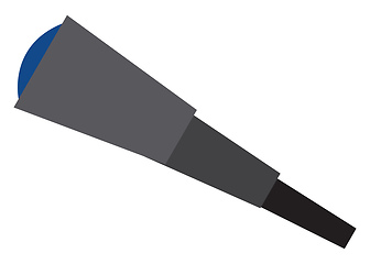 Image showing A black telescope vector or color illustration